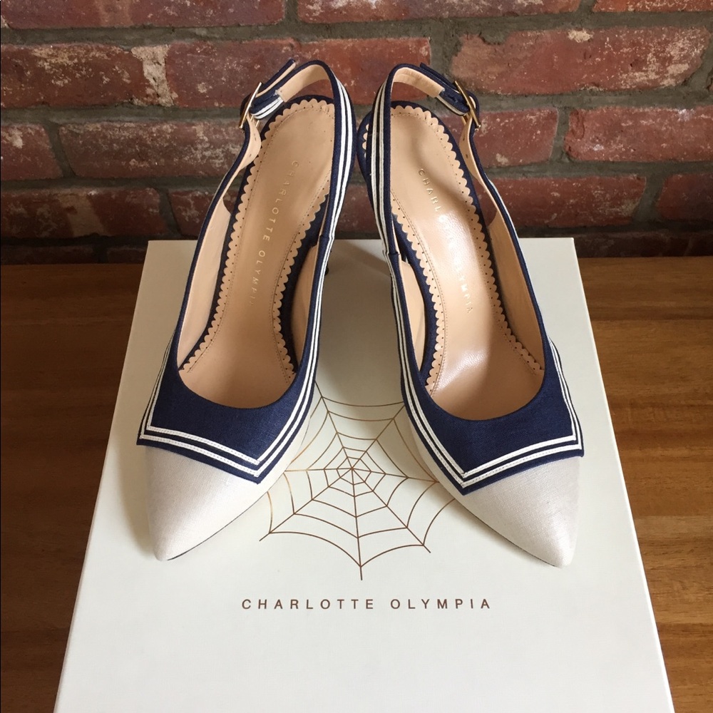 Charlotte Olympia “Plain Sailing” Slingback Pumps